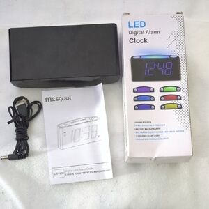 Black LED Digital Alarm Clock